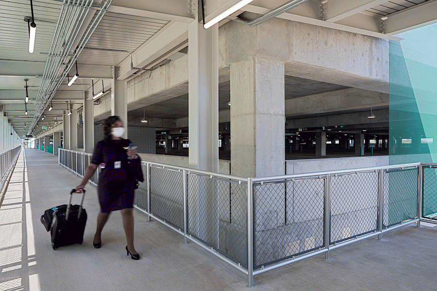 Interna-Rail Aluminum Railing with Diamond Mesh Panels