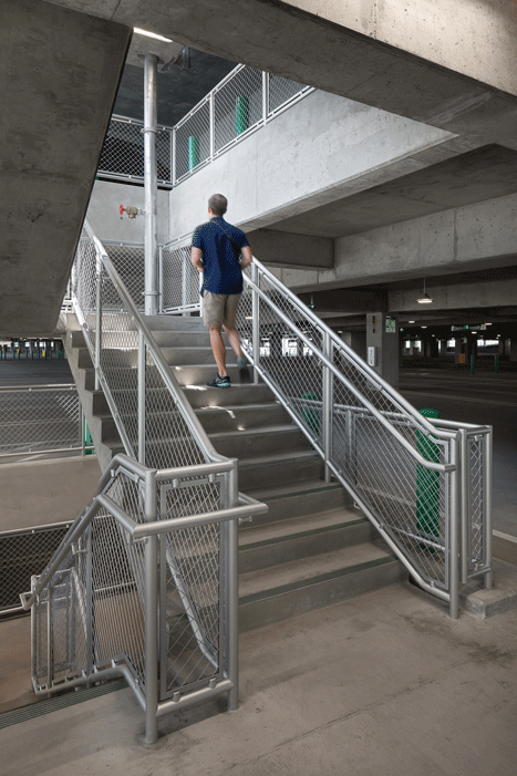 Interna-Rail Aluminum Railing with Diamond Mesh Panels