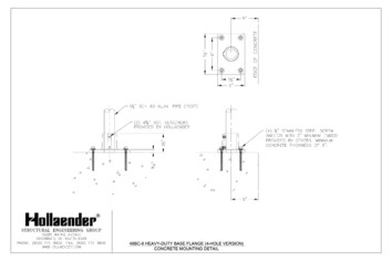 48BC-8 Top Mount Concrete Level Heavy Duty Flange (4-Hole)