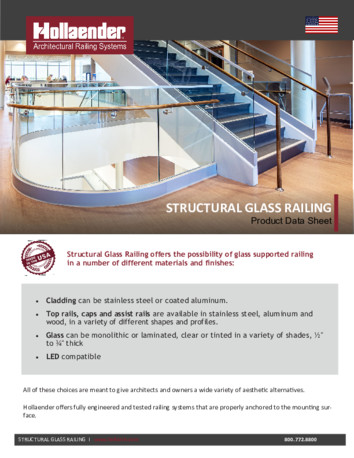 Structural Glass Railing Product Data