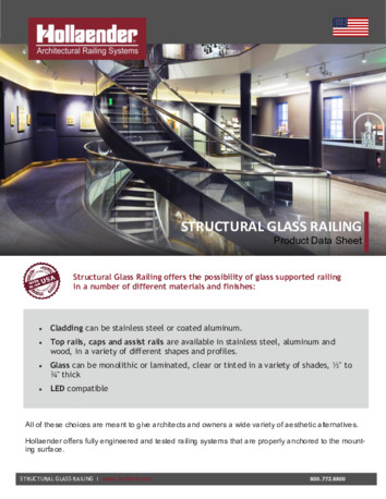 Structural Glass Railing Product Data